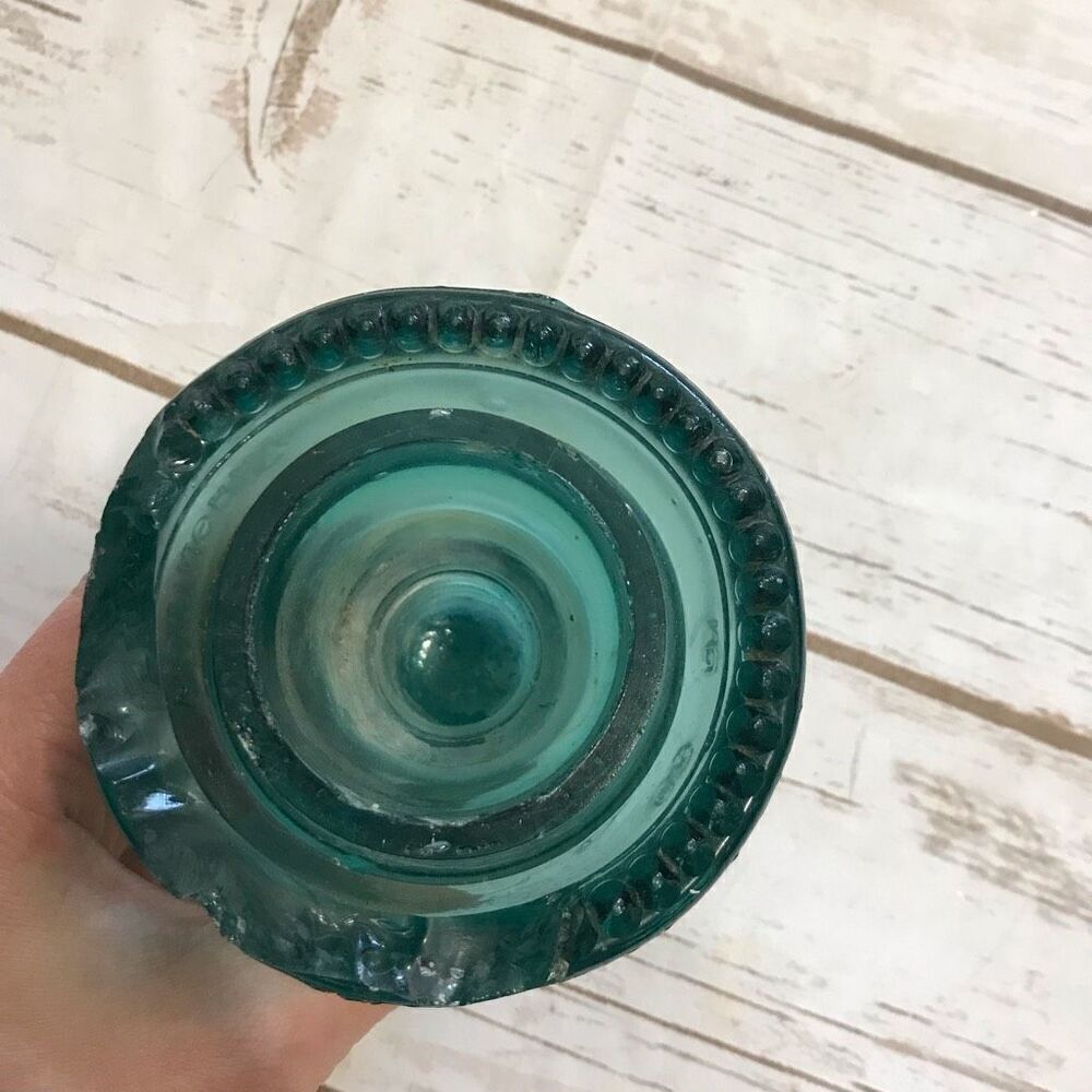 Vintage Hemingway Aqua Blue Glass Insulator no 40 - Picture 9 of 10
